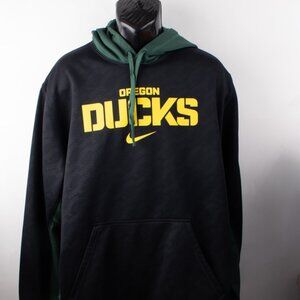 Oregon Ducks NCAA Nike Therma-Fit Hoodie Men's XL Pullover Green Black